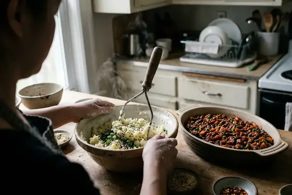 How to Make Gochujang Shepherd's Pie with Crispy Sesame Potatoes
