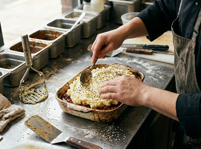 Making a Fluffy Sesame Potato Crust