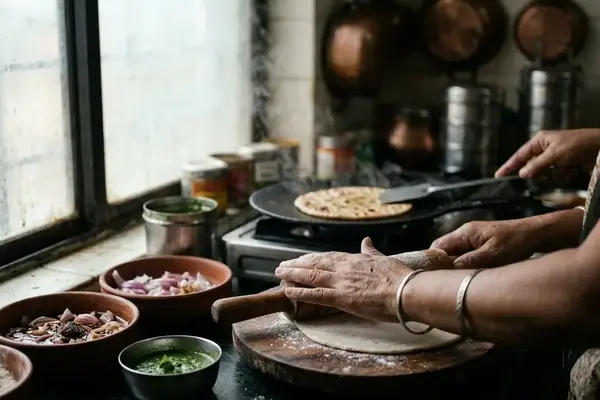 How to Build Indian Kati Rolls with Spiced Chicken, Pickled Onions, and Mint Chutney